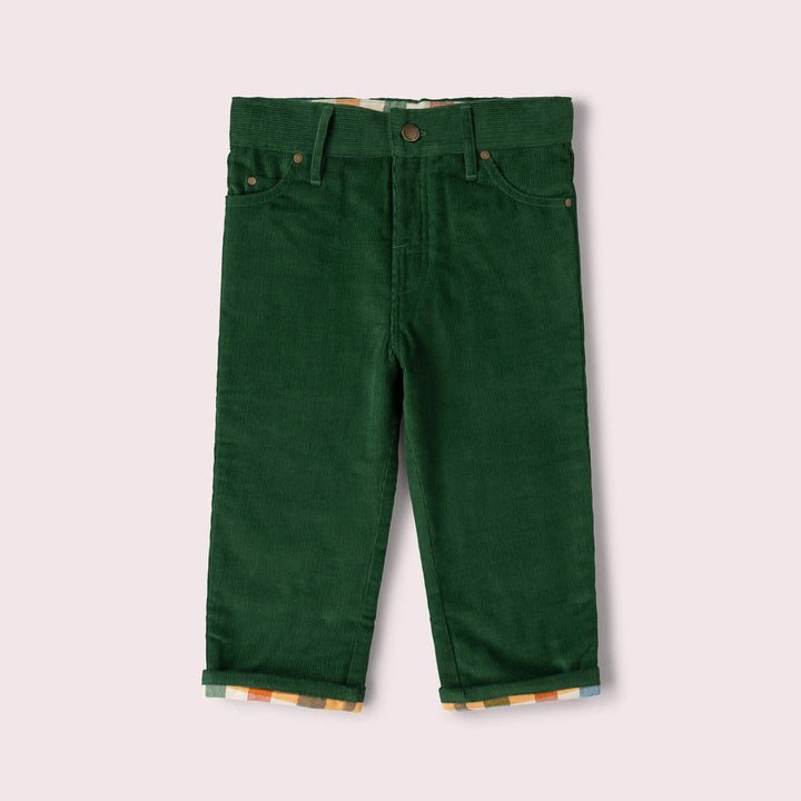 Olive Green Corduroy Lined Adventure Jeans Green / 7-8y
