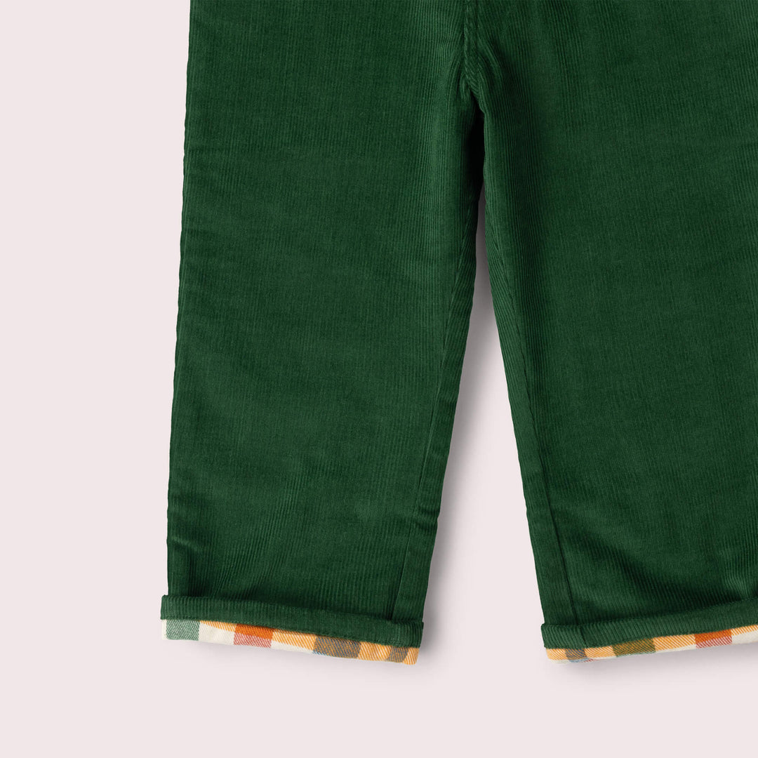 Olive Green Corduroy Lined Adventure Jeans Green / 7-8y