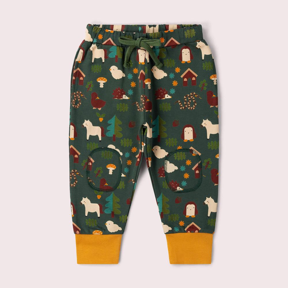 Woodland World Knee Patch Cosy Joggers Green / 7-8y