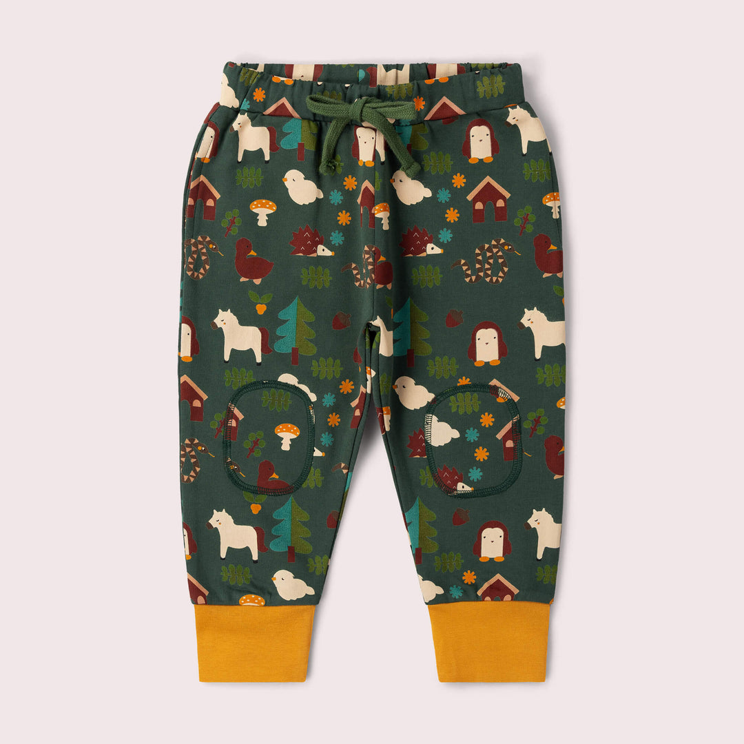 Woodland World Knee Patch Cosy Joggers Green / 7-8y