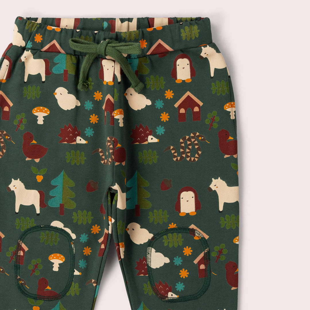 Woodland World Knee Patch Cosy Joggers Green / 7-8y