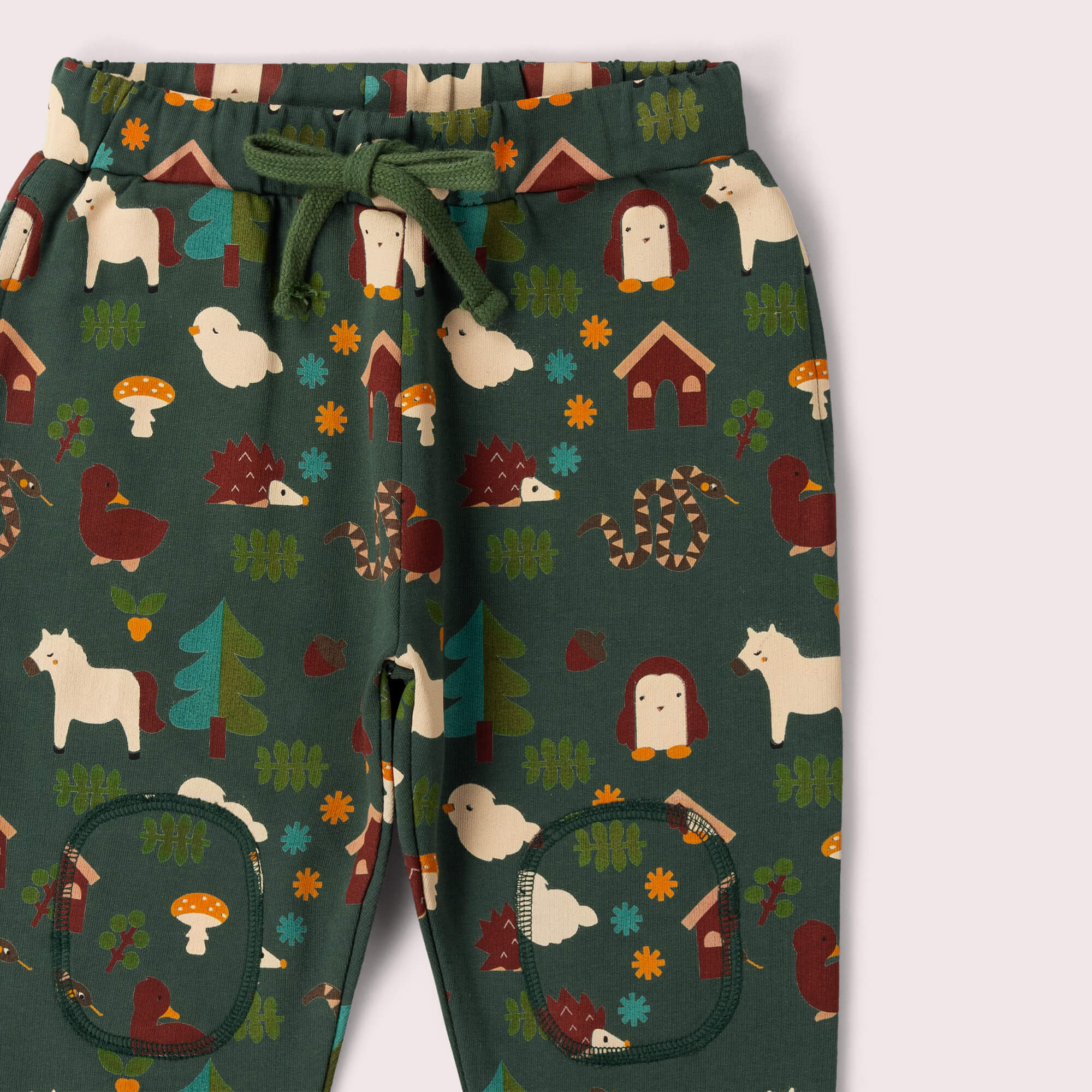 Woodland World Knee Patch Cosy Joggers Green / 7-8y