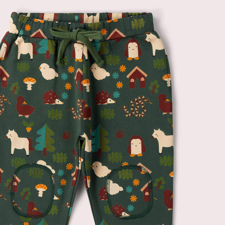Woodland World Knee Patch Cosy Joggers Green / 7-8y