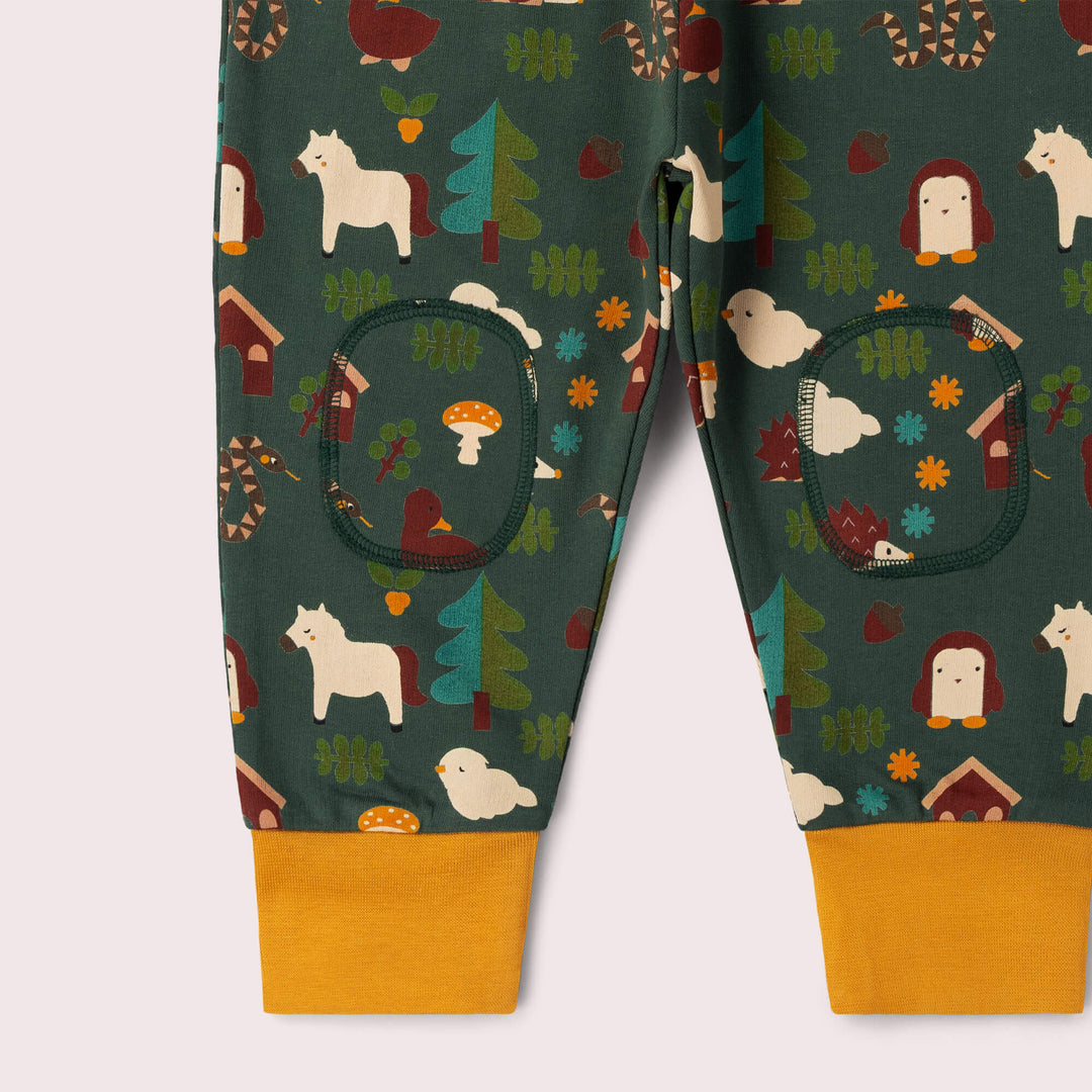 Woodland World Knee Patch Cosy Joggers Green / 7-8y