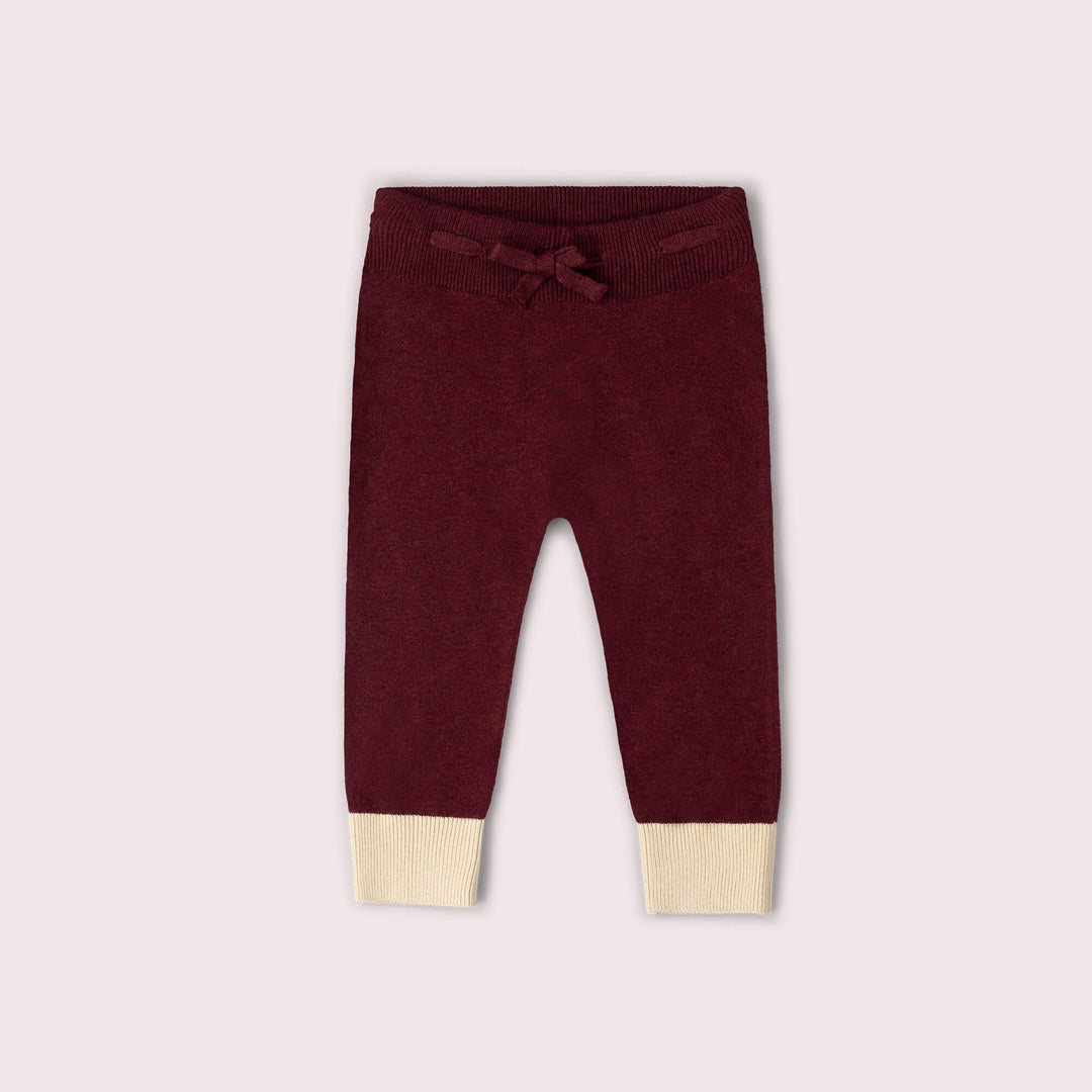 Winter Berry Tie Waist Knitted Joggers Purple / 5-6y
