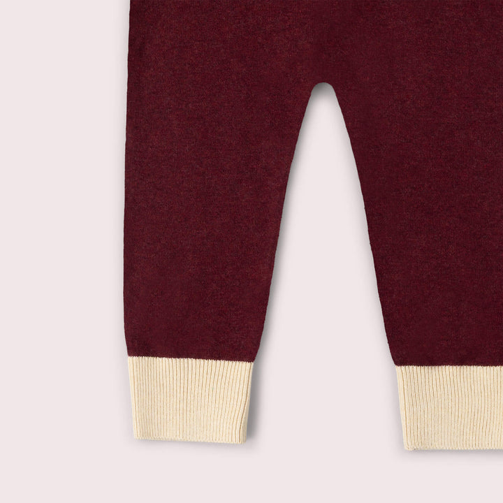 Winter Berry Tie Waist Knitted Joggers Purple / 5-6y