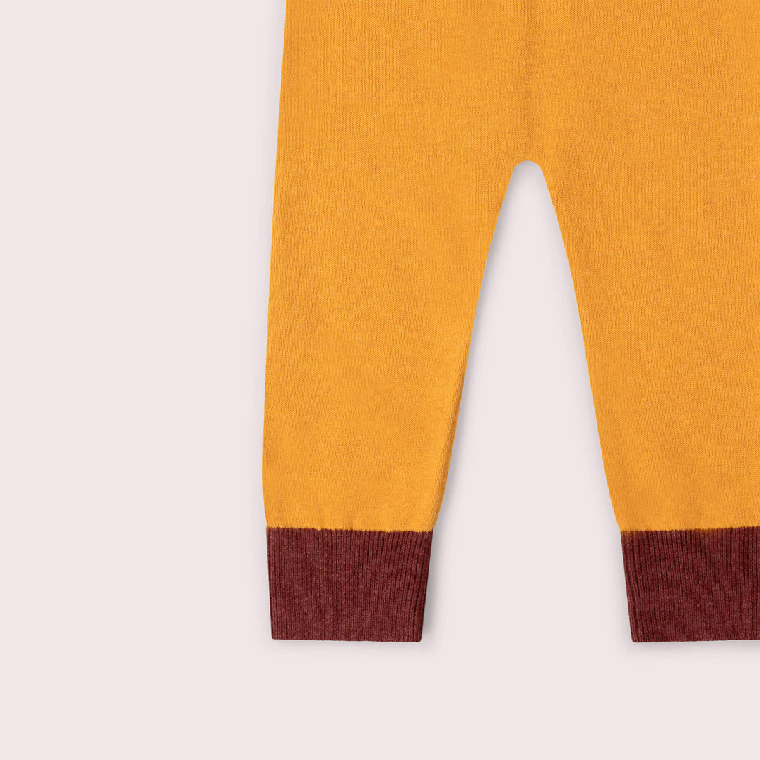 Mustard Tie Waist Knitted Joggers Gold / 5-6y
