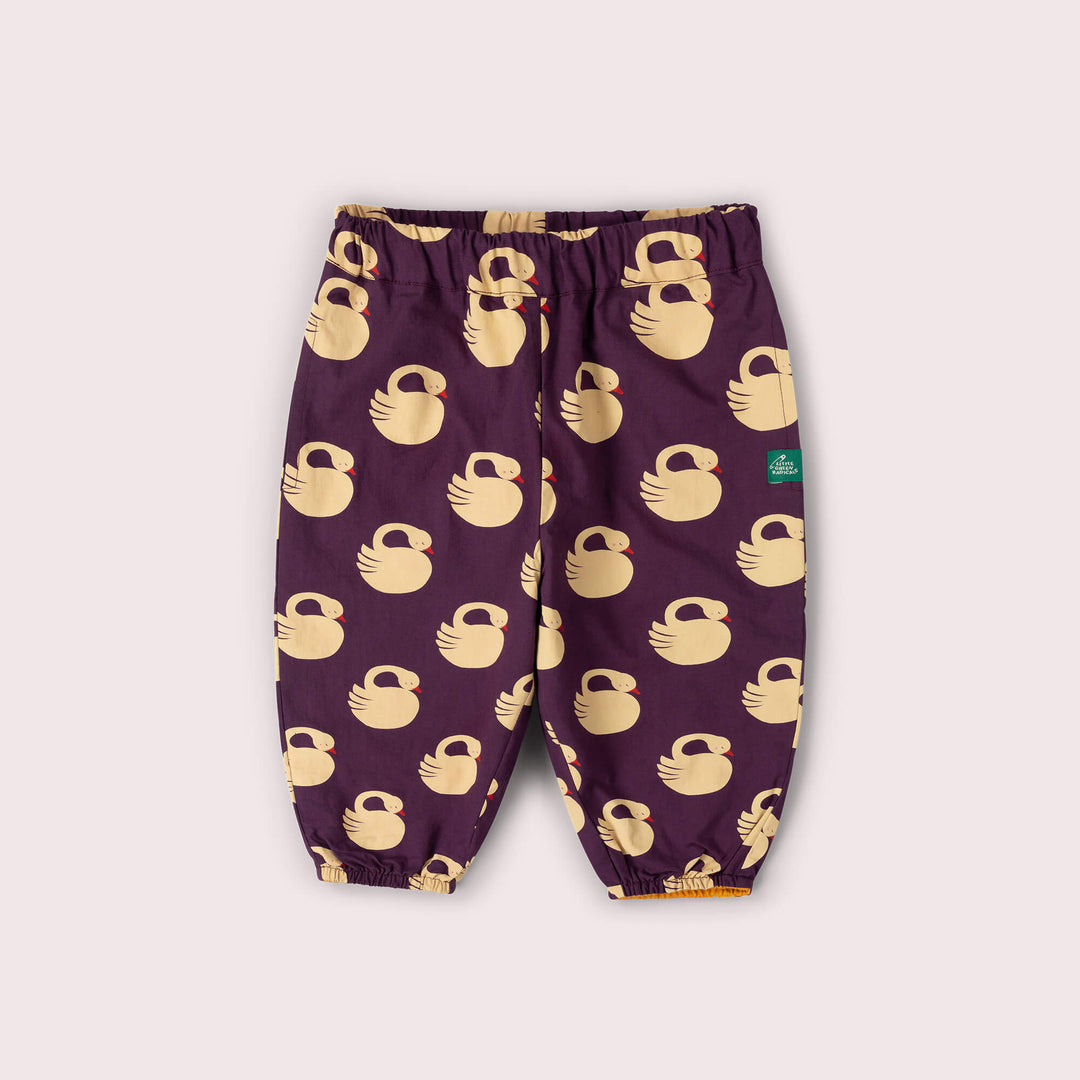 Sleeping Swans Parachute Joggers Purple / 4-5y