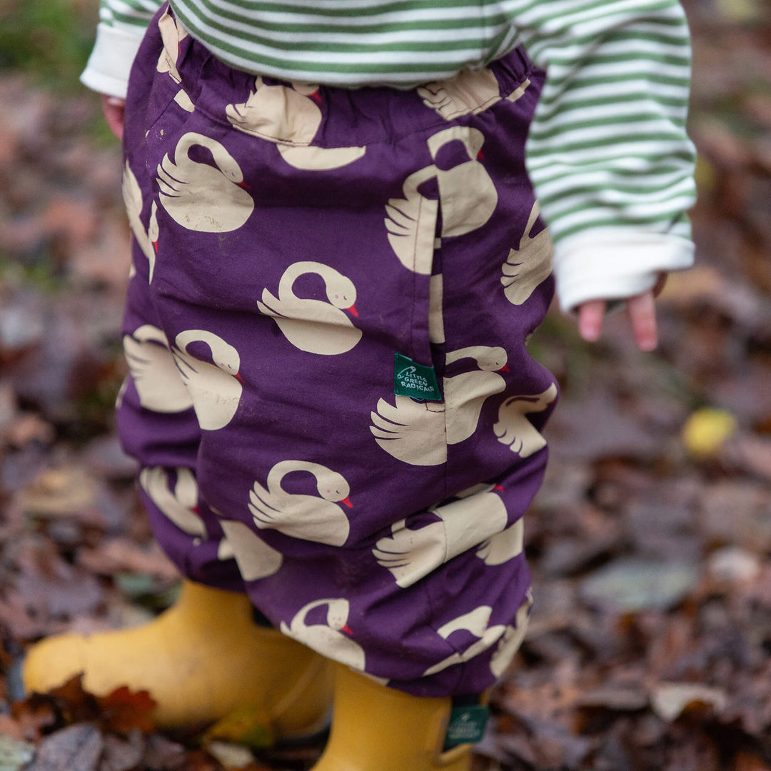 Sleeping Swans Parachute Joggers Purple / 4-5y