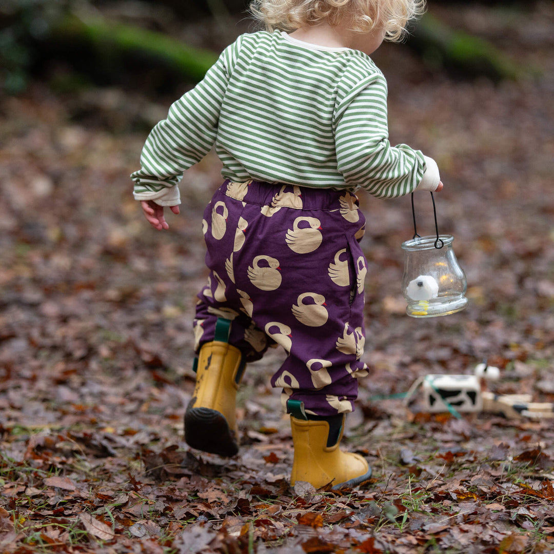 Sleeping Swans Parachute Joggers Purple / 4-5y