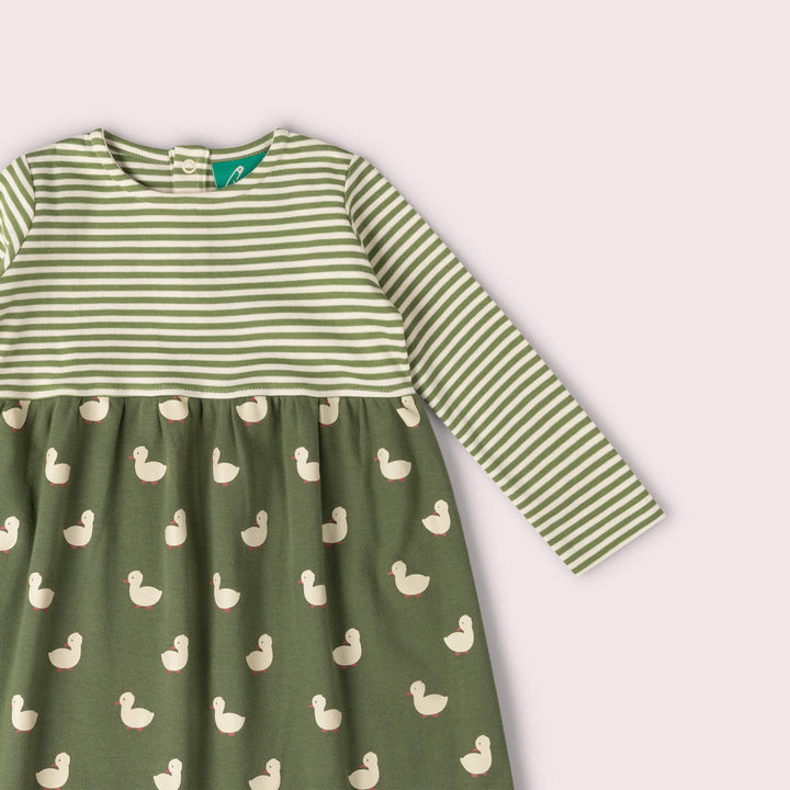 Olive Ducks Easy Peasy Long Sleeve Dress Green / 4-5y