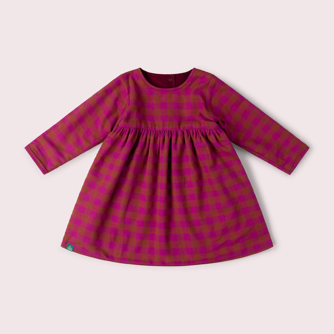 Berry Reversible Corduroy Pocket Dress Purple / 7-8y