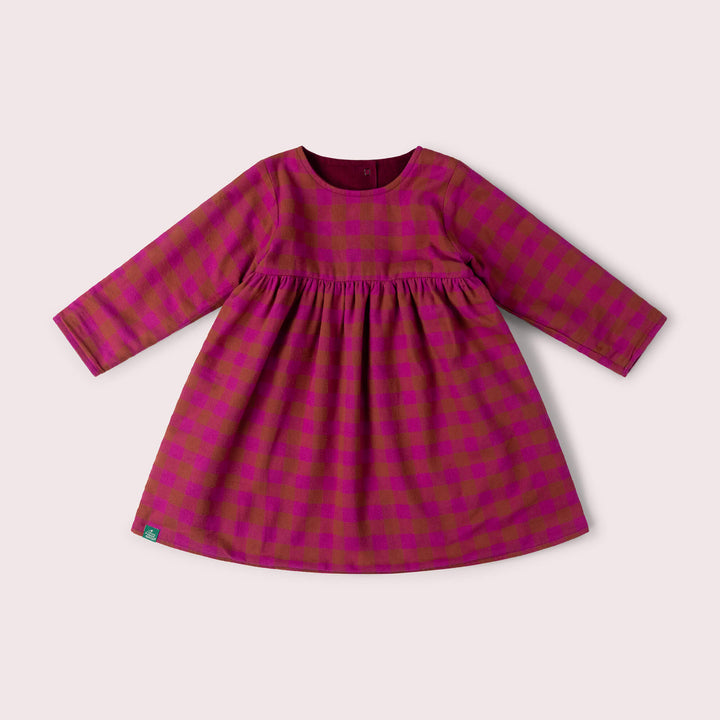 Berry Reversible Corduroy Pocket Dress Purple / 7-8y