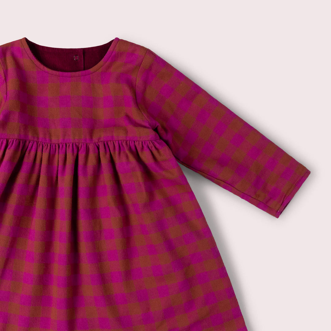 Berry Reversible Corduroy Pocket Dress Purple / 7-8y