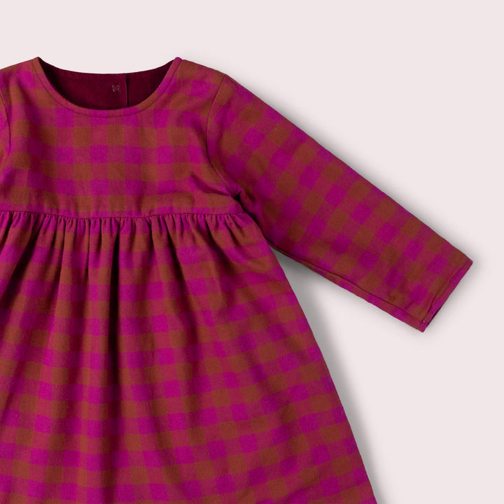 Berry Reversible Corduroy Pocket Dress Purple / 7-8y