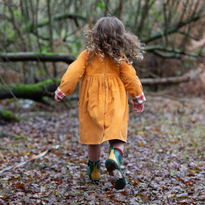 Sunflower Reversible Corduroy Pocket Dress Gold / 7-8y