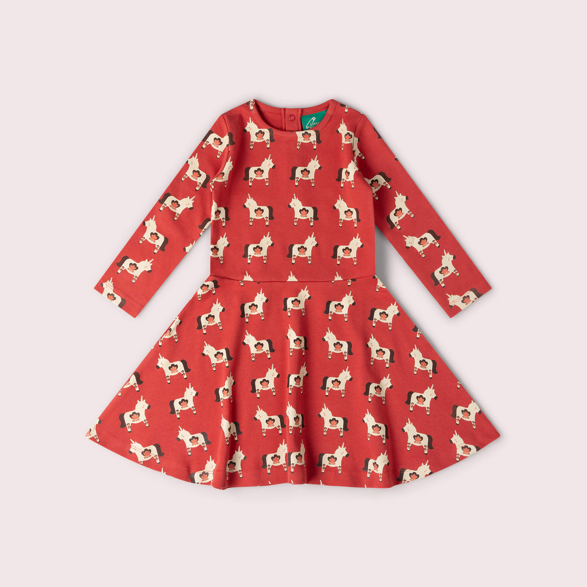 Little Unicorns Long Sleeve Spinny Dress Purple / 5-6y
