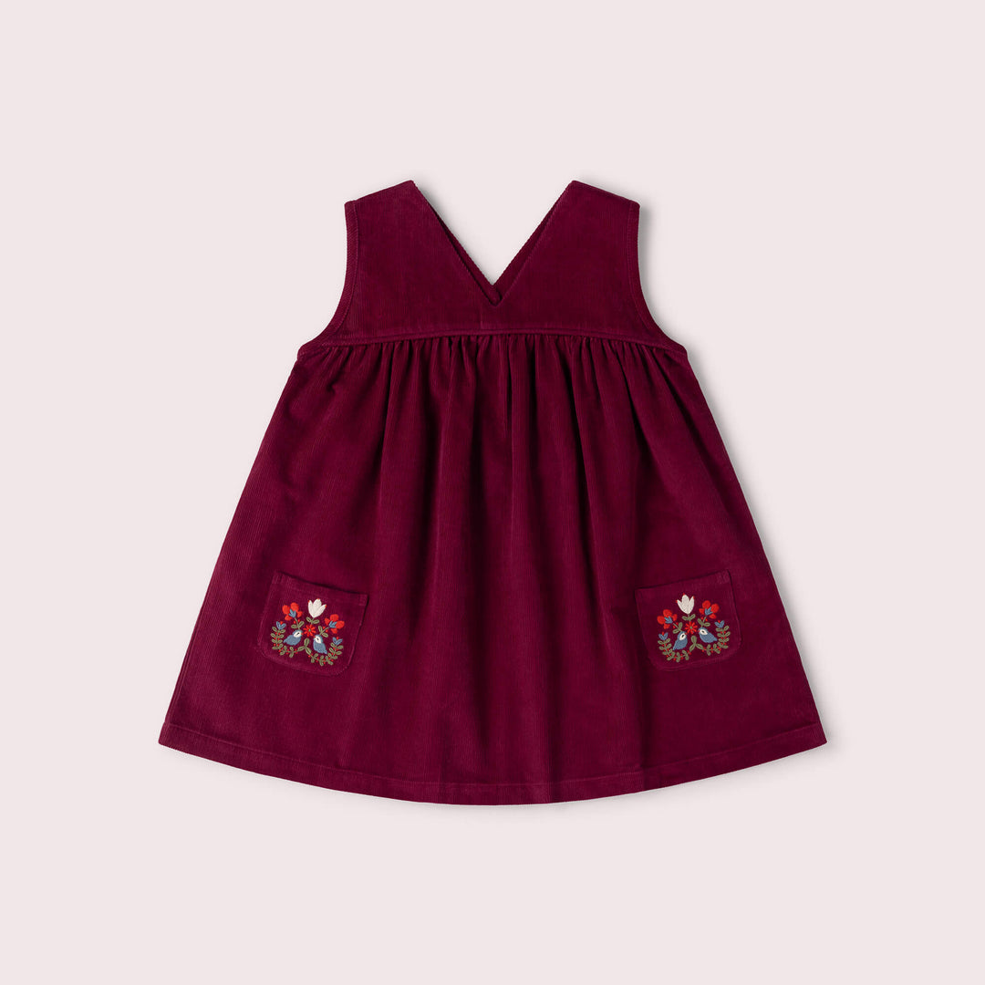 Berry Corduroy Swing Dress Purple / 7-8y