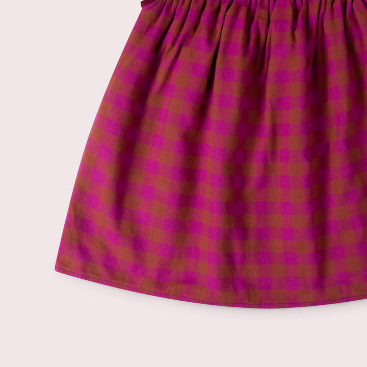 Folk Birds Reversible Swing Dress Purple / 7-8y