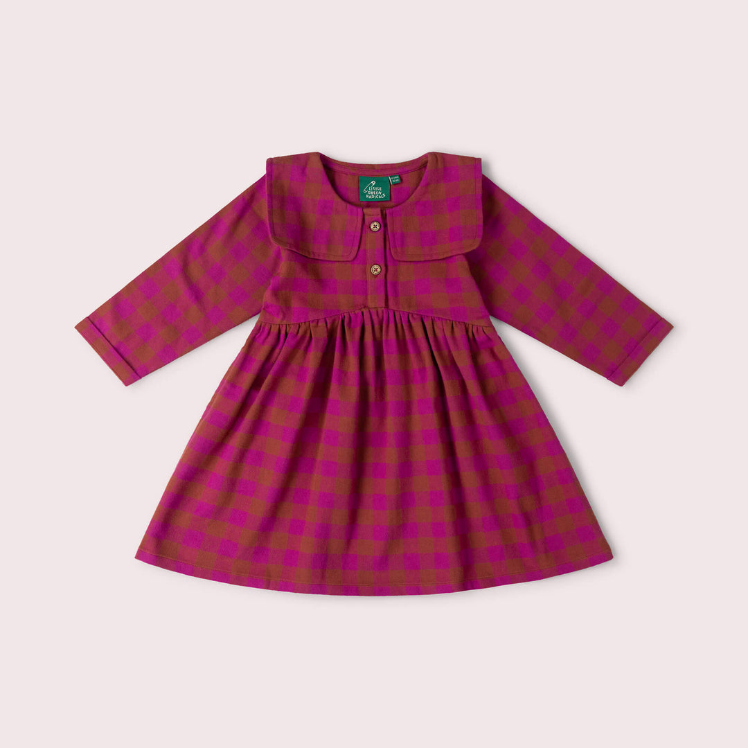 Berry Check Sailor Dress Multi / 7-8y