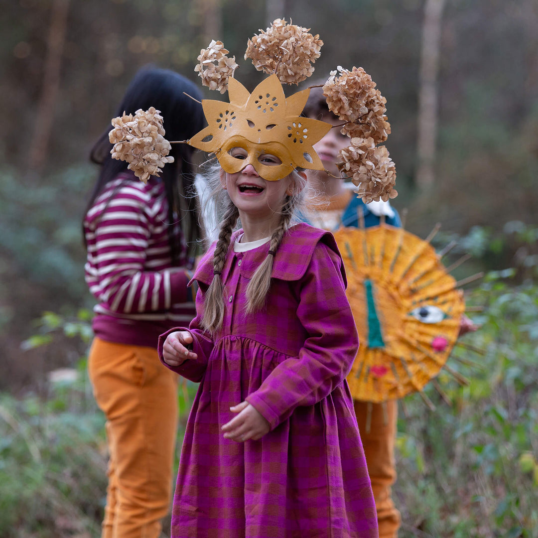 Berry Check Sailor Dress Multi / 7-8y