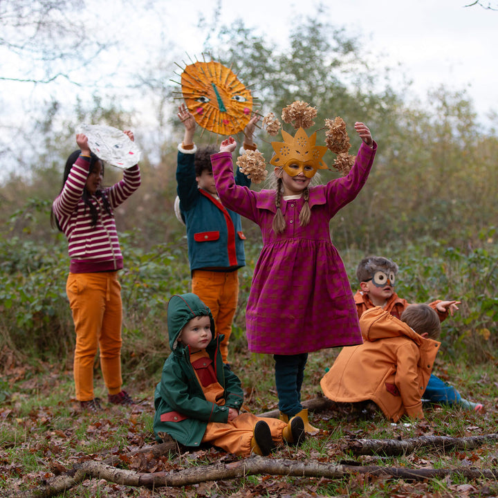 Berry Check Sailor Dress Multi / 7-8y