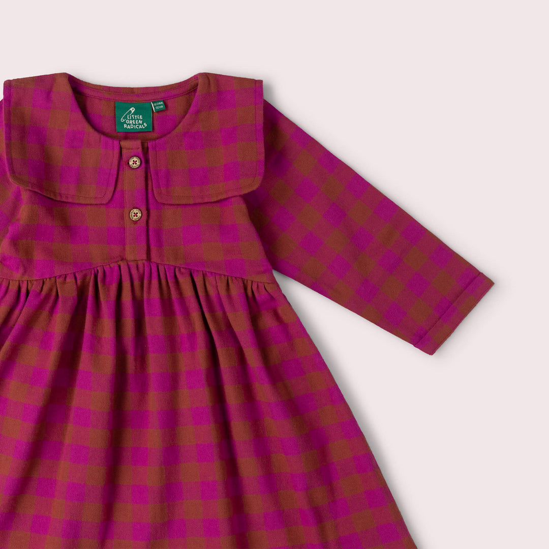 Berry Check Sailor Dress Multi / 7-8y