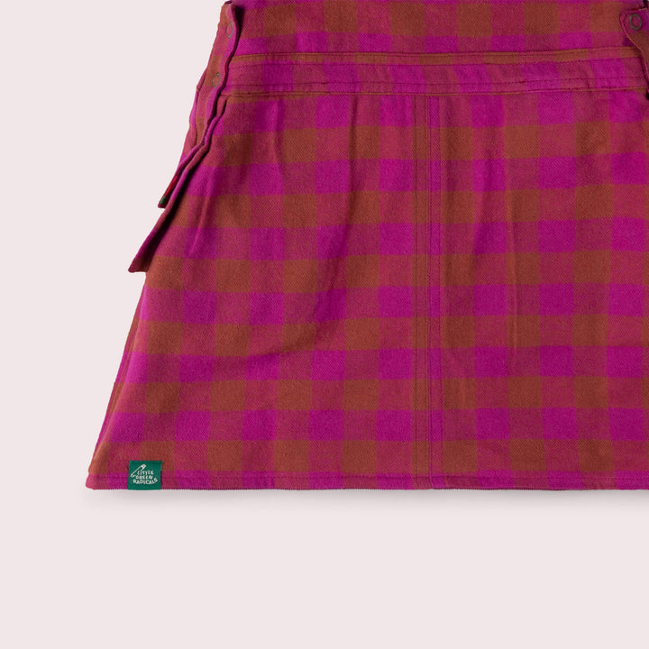 Pink Flowers Reversible Pinafore Dress Purple / 7-8y