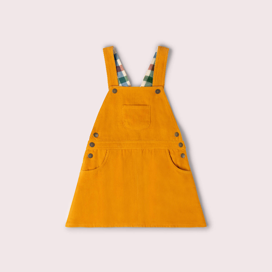 Sunflower Reversible Pinafore Dress Gold / 7-8y