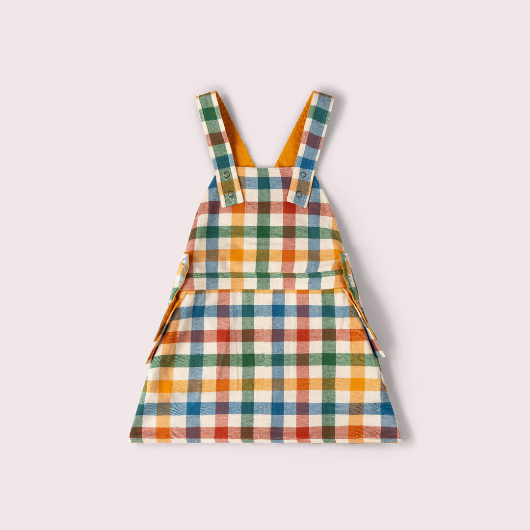 Sunflower Reversible Pinafore Dress Gold / 7-8y