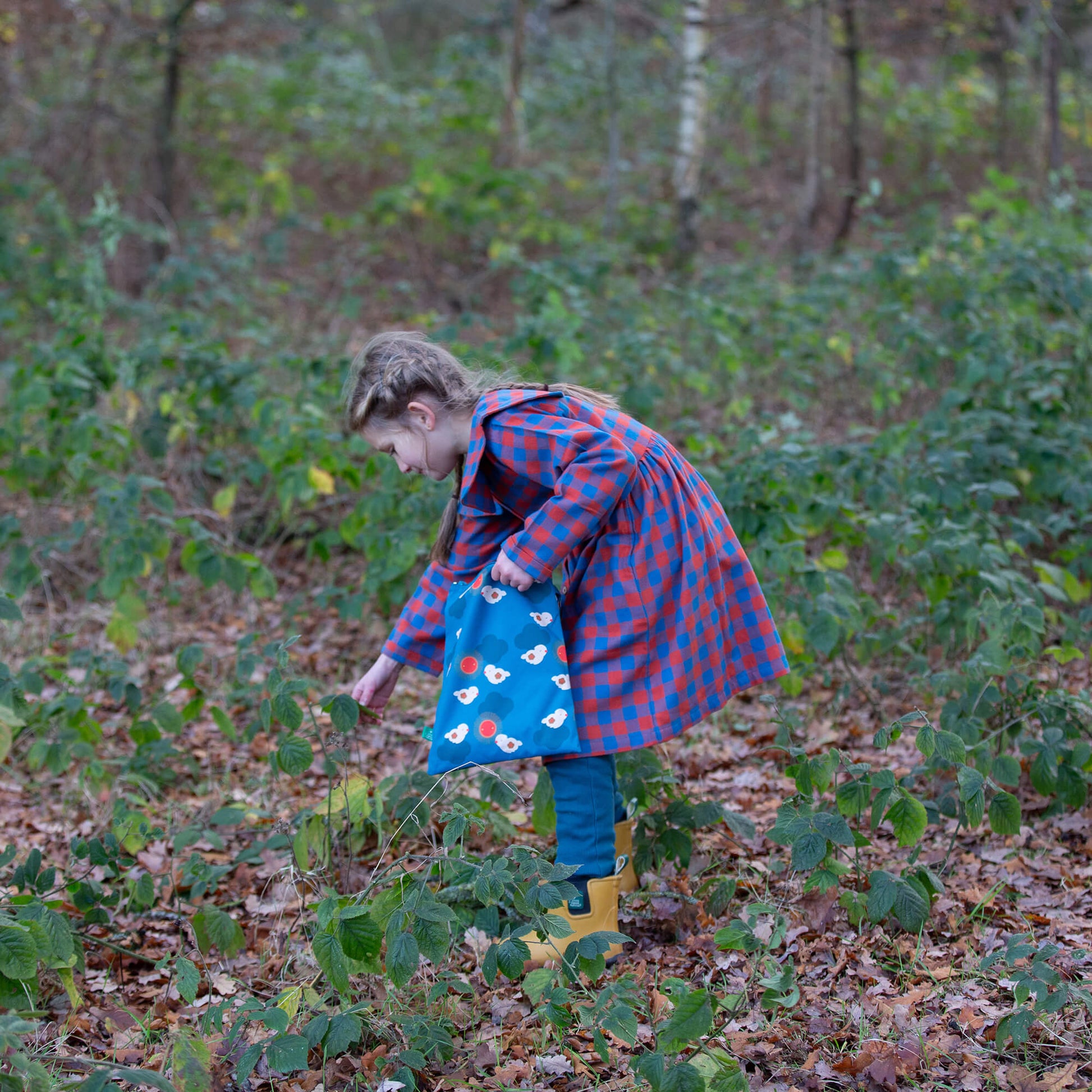 Burnt Ochre Check Sailor Dress Multi / 7-8y