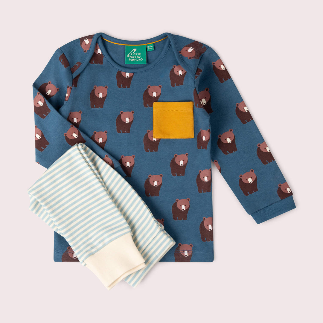 Blue Bears Organic T-Shirt & Jogger Playset Blue / 4-5y