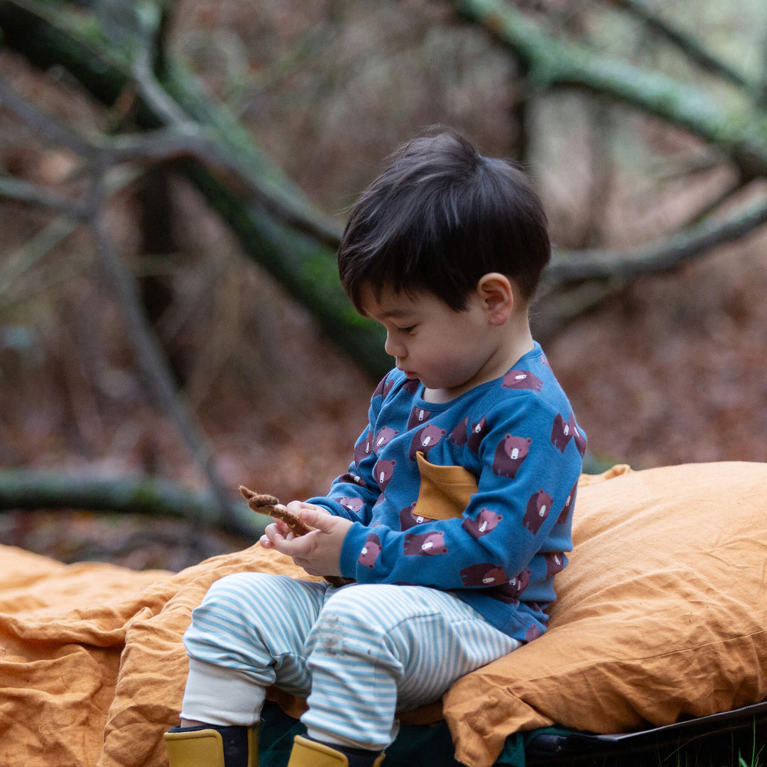Blue Bears Organic T-Shirt & Jogger Playset Blue / 4-5y