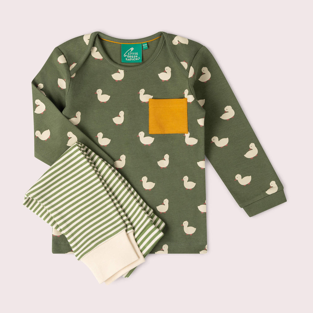Olive Ducks Organic T-Shirt & Jogger Playset Green / 4-5y