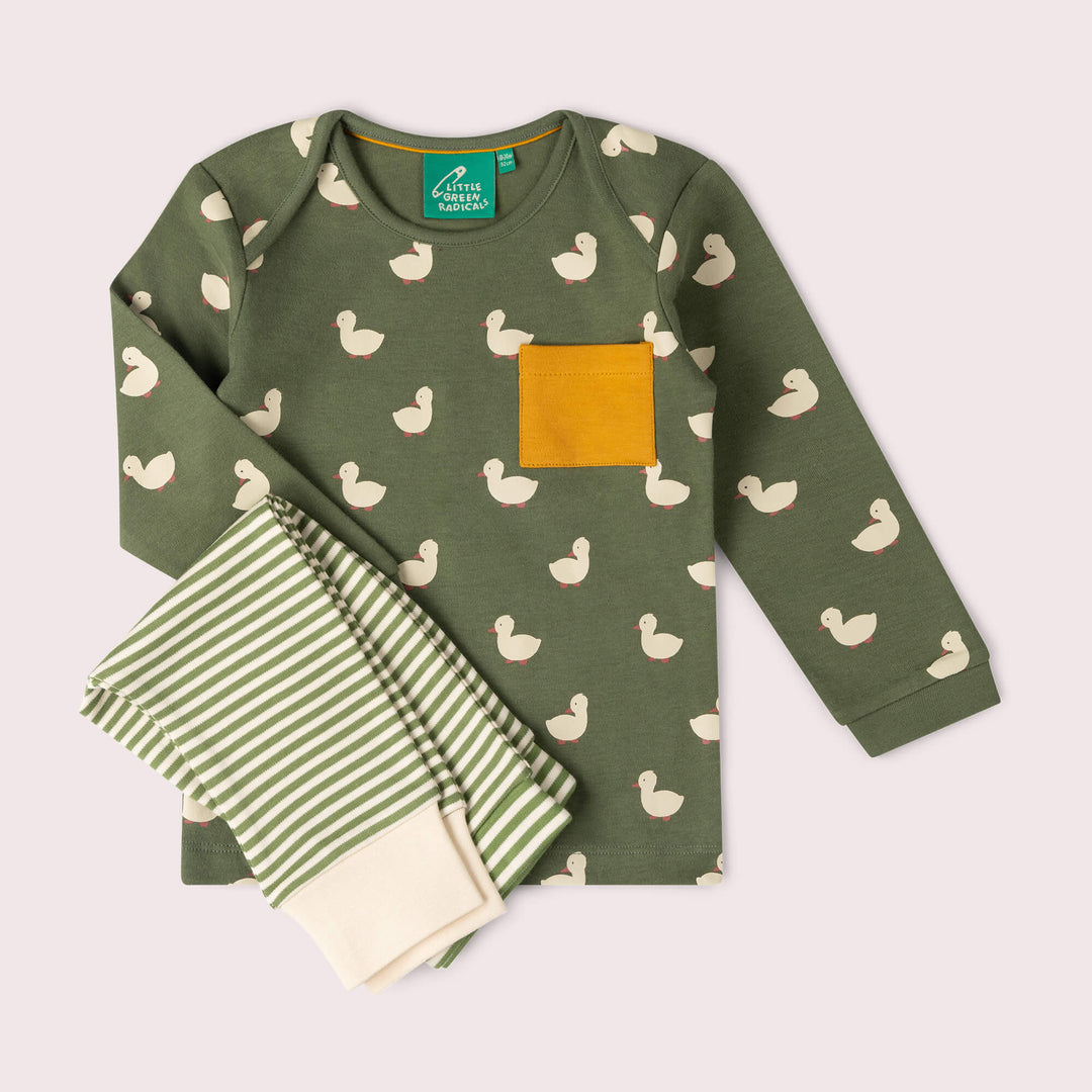 Olive Ducks Organic T-Shirt & Jogger Playset Green / 4-5y