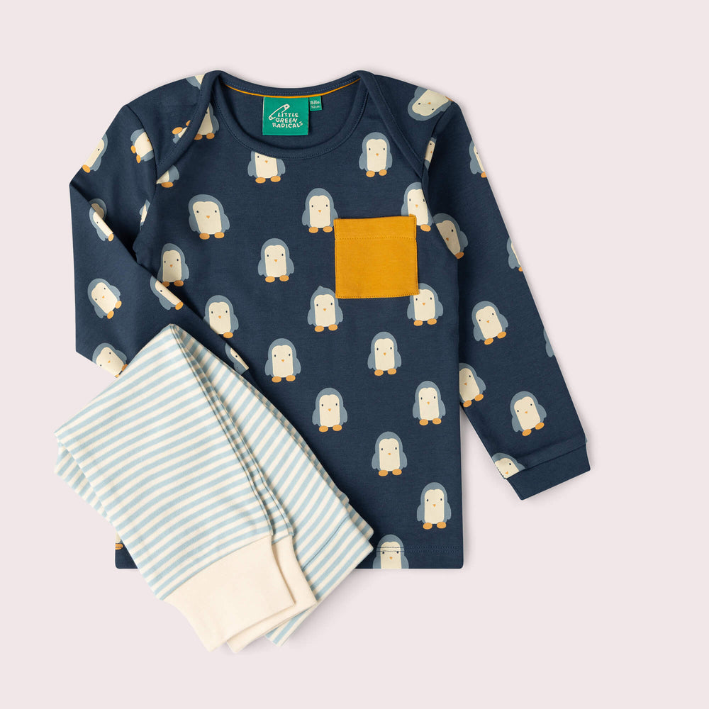 Blue Penguins Organic T-Shirt & Jogger Playset Navy / 4-5y