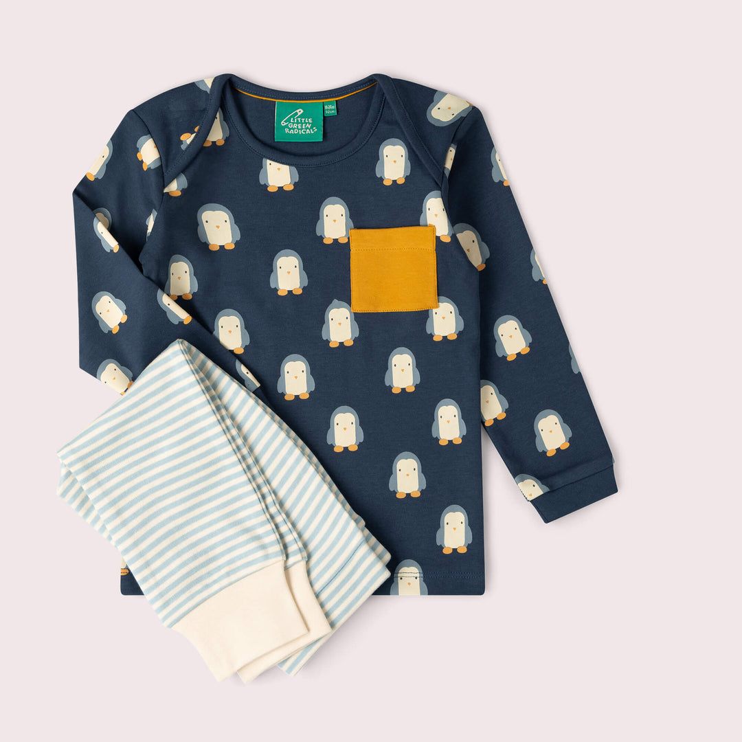 Blue Penguins Organic T-Shirt & Jogger Playset Navy / 4-5y