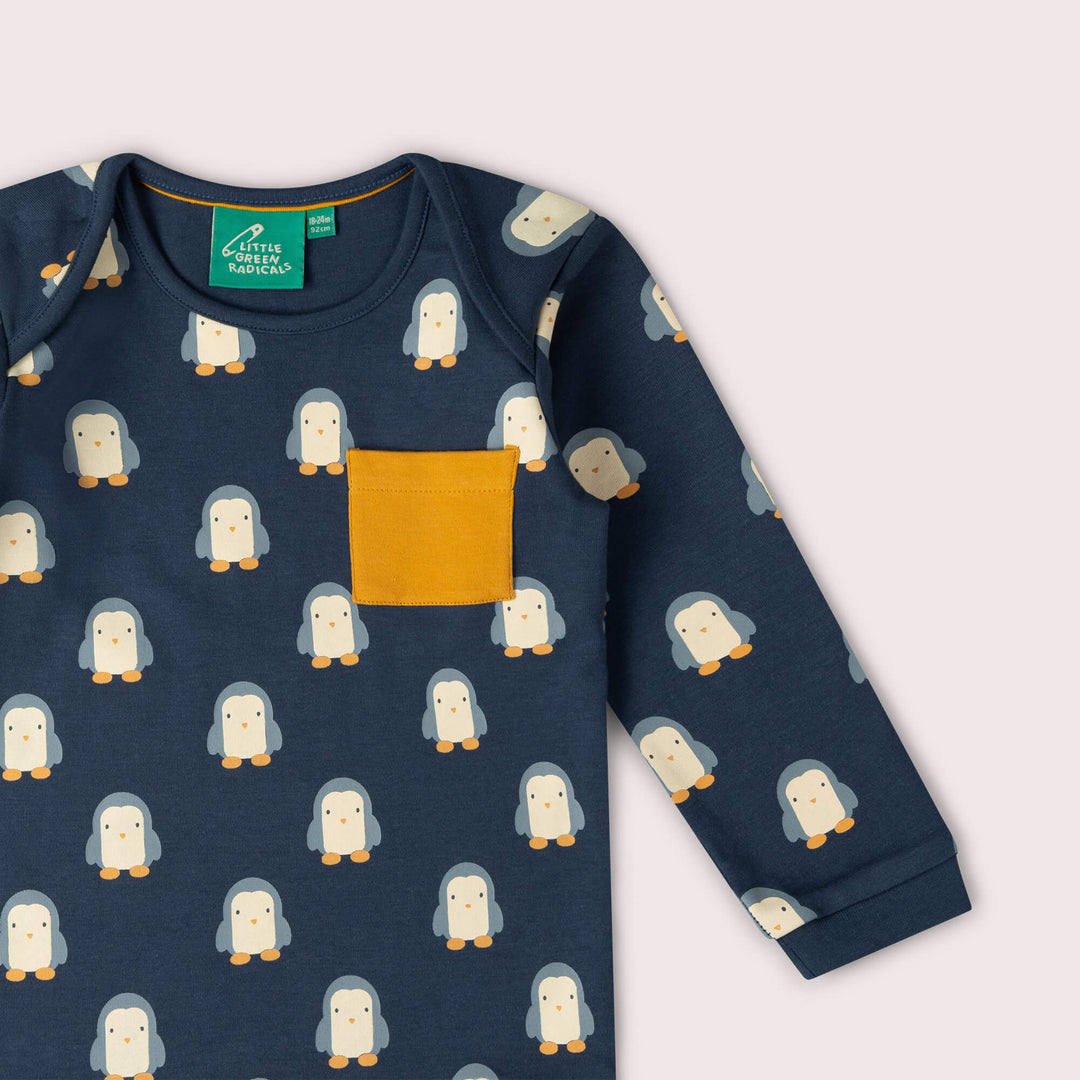 Blue Penguins Organic T-Shirt & Jogger Playset Navy / 4-5y