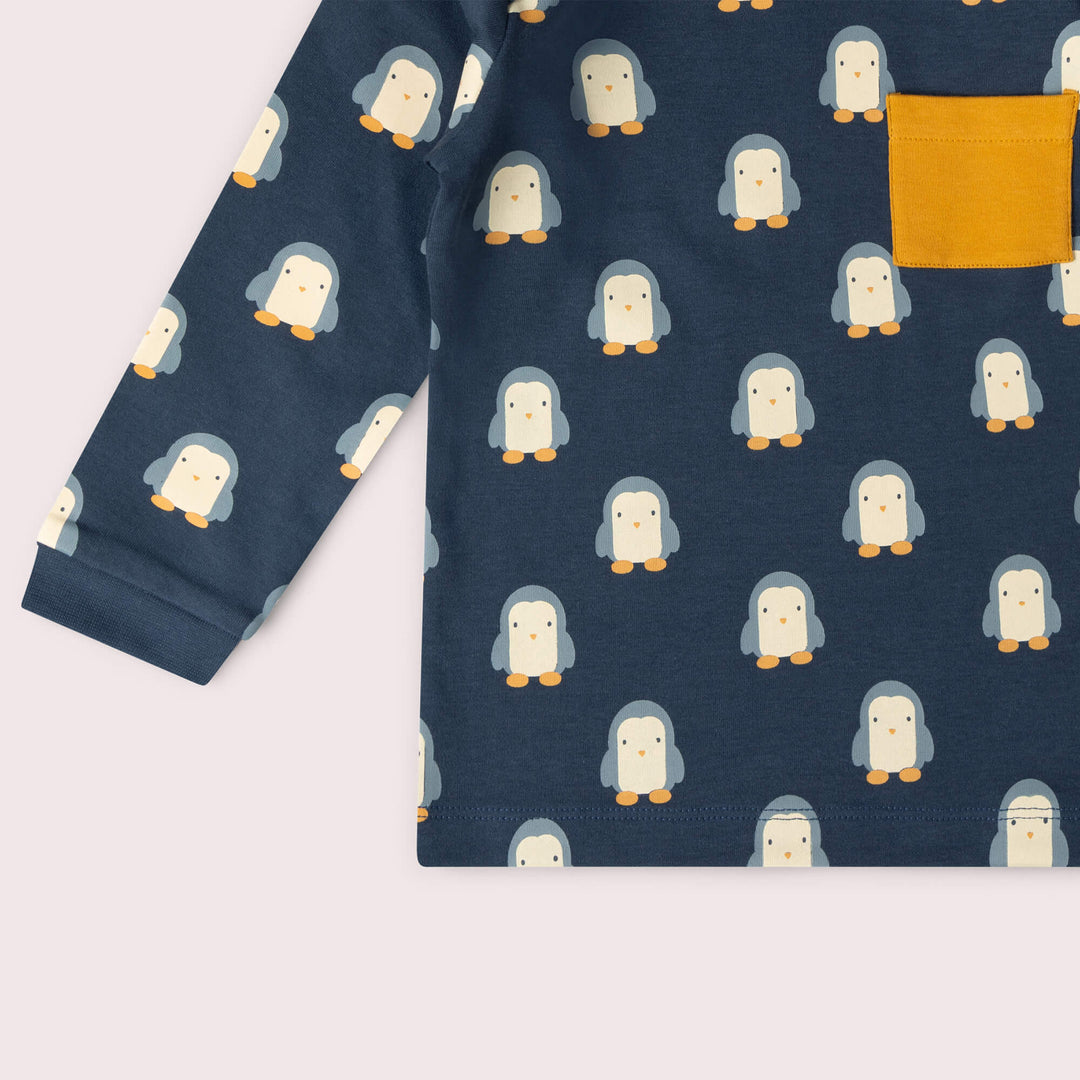 Blue Penguins Organic T-Shirt & Jogger Playset Navy / 4-5y