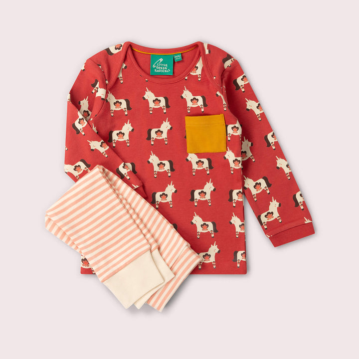 Little Unicorns Organic T-Shirt & Jogger Playset Purple / 4-5y