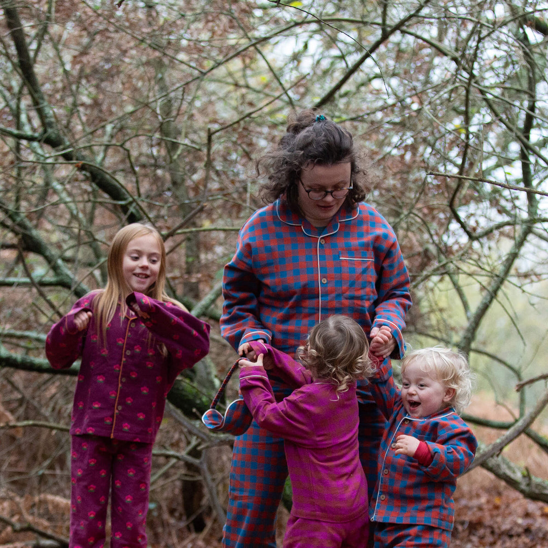 Burnt Ochre Check Adult Classic Pyjamas Multi / X Large