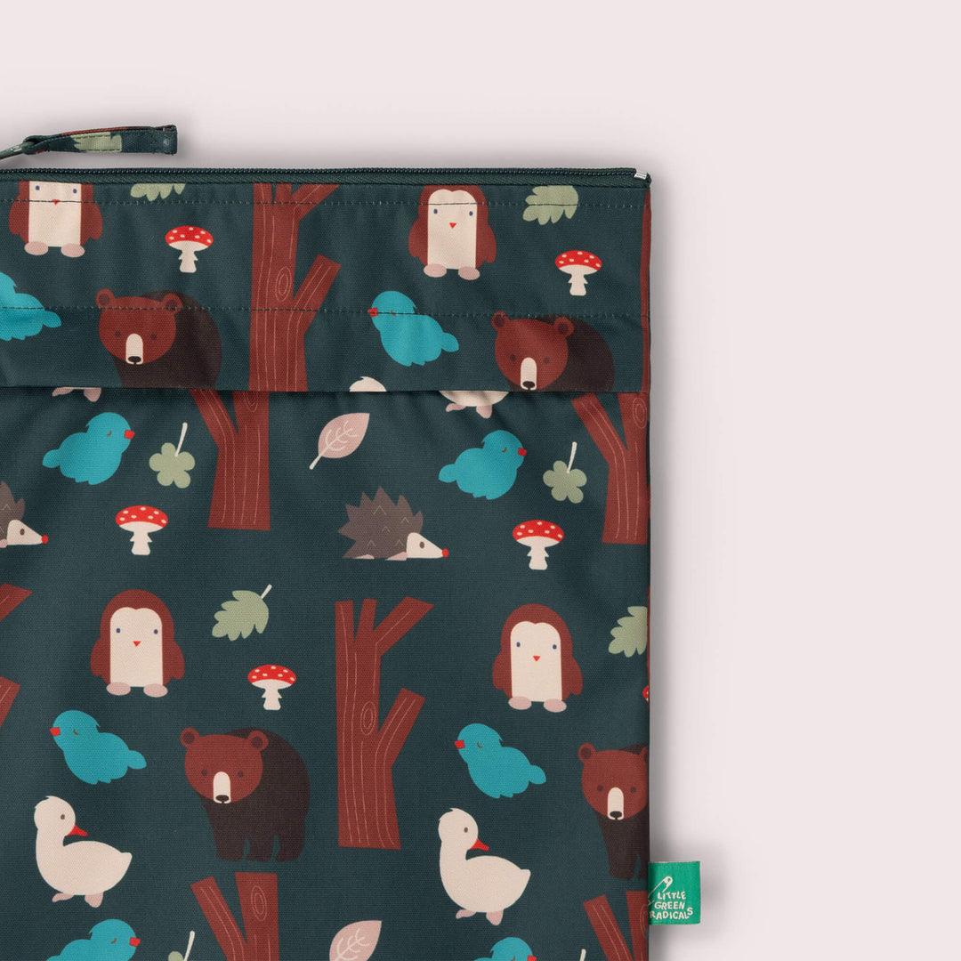 Woodland World Recycled Waterproof Wet Bag Green / One Size