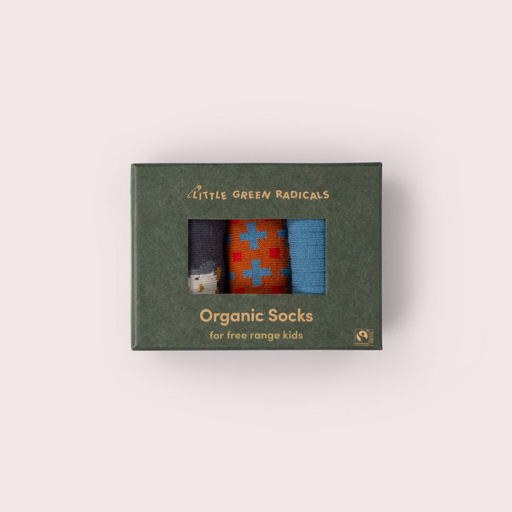 Blue Penguins Ankle Socks 3 Pack Multi / 6-8y