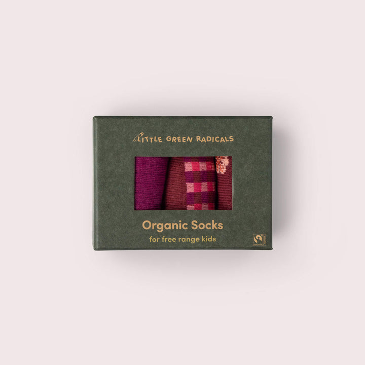 Berry Petals Ankle Socks 3 Pack Multi / 6-8y