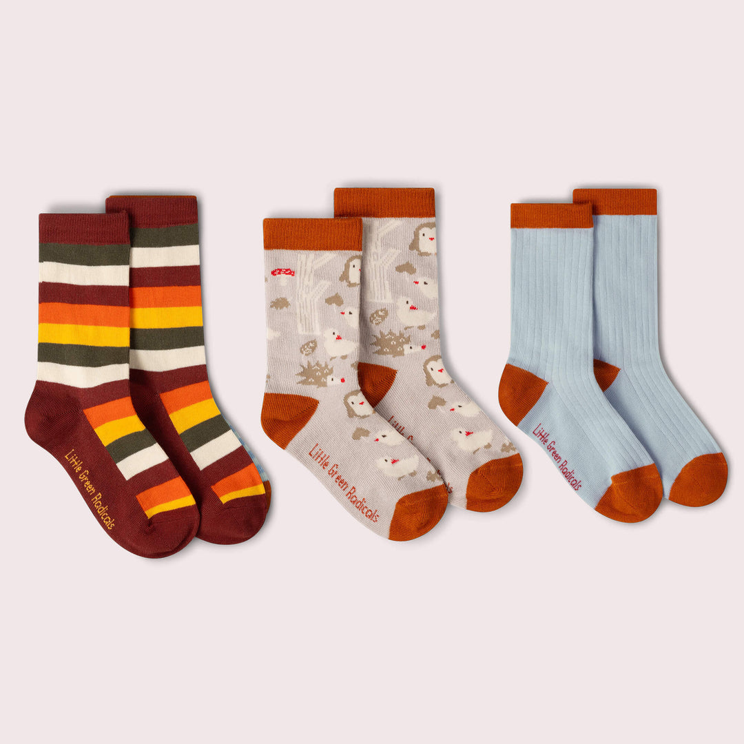 Folk Tales Ankle Socks 3 Pack Multi / 6-8y