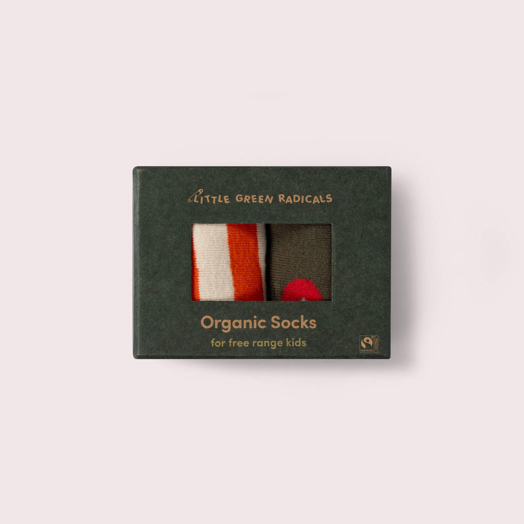 Red Apple Terry Boot Socks 2 Pack Multi / 6-8y