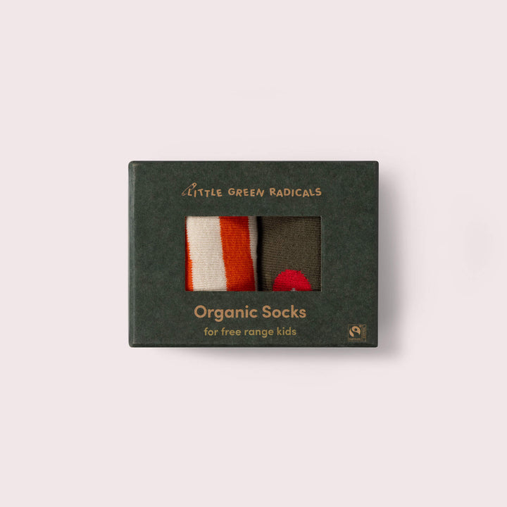 Red Apple Terry Boot Socks 2 Pack Multi / 6-8y