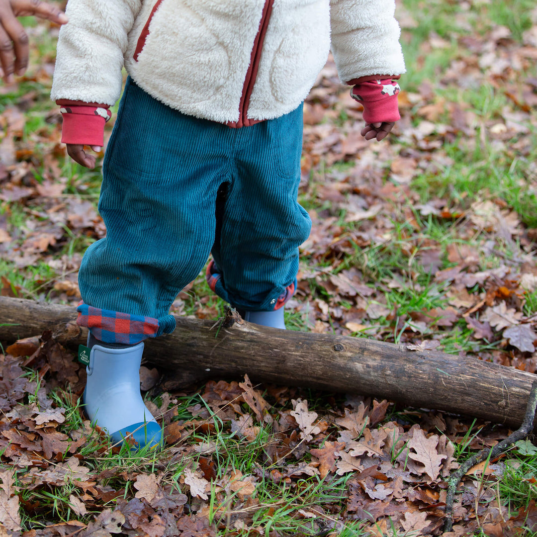 Soft Blue Natural Rubber Ankle Rain Boots Blue / UK 13/EU 32/USA 1