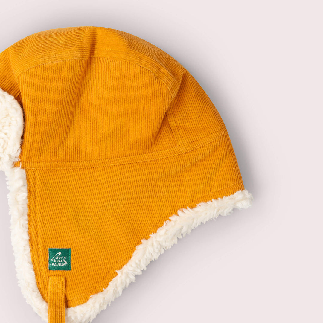 Sunflower Sherpa Fleece Cosy Hat Gold / 5-8y