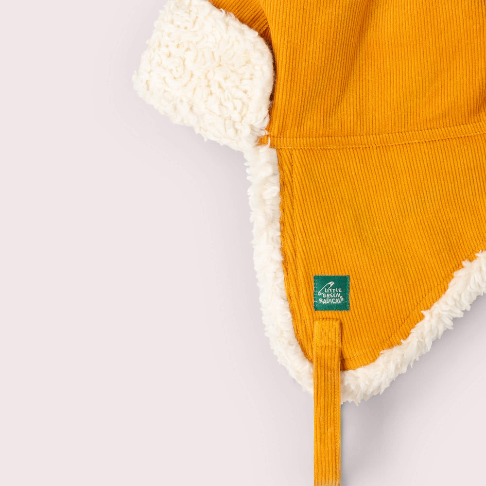Sunflower Sherpa Fleece Cosy Hat Gold / 5-8y
